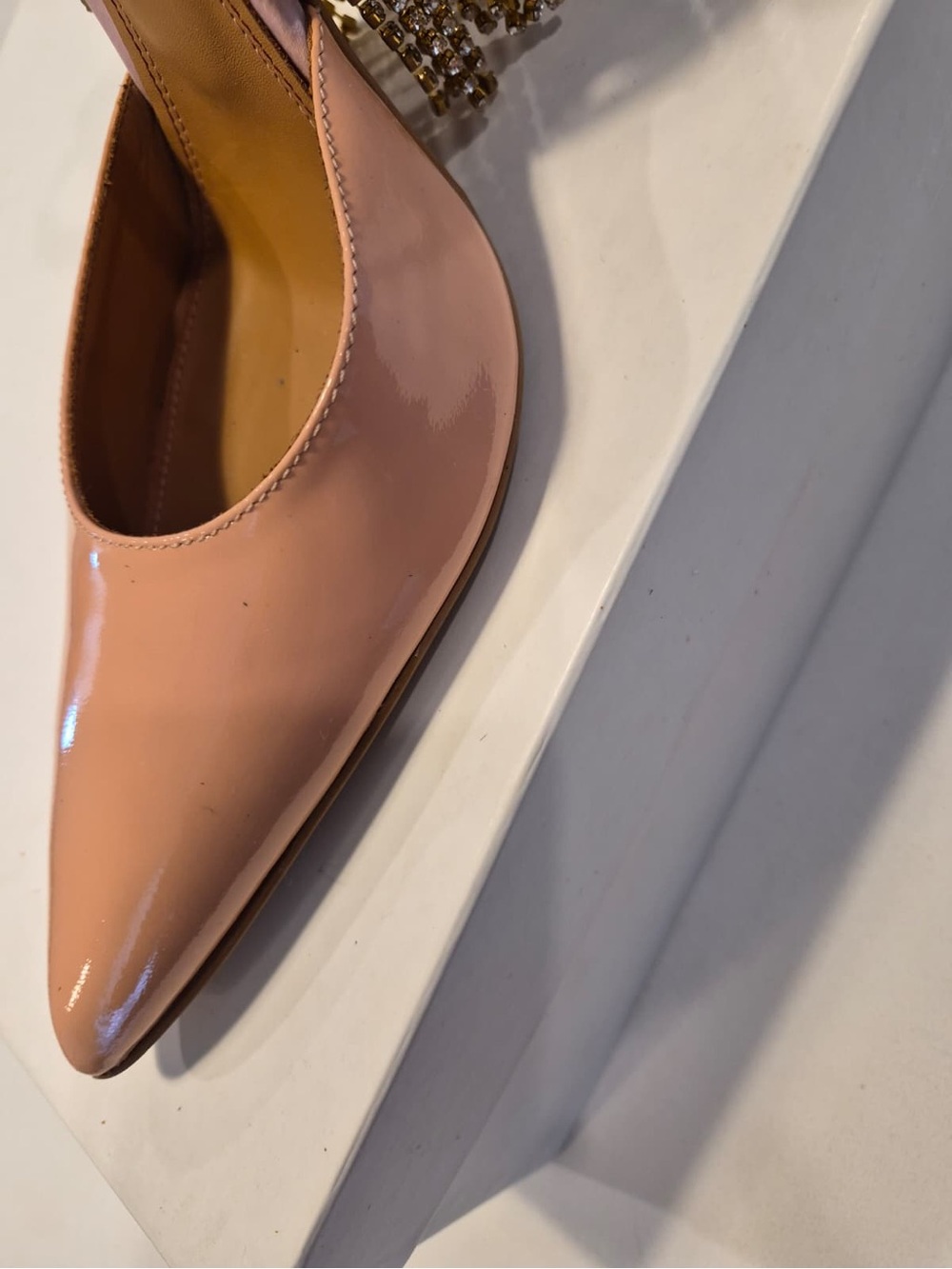 Area x Bertoni Pink Patent Pointed Toe Ankle Strap Pumps size 40 - Picture 9 of 14